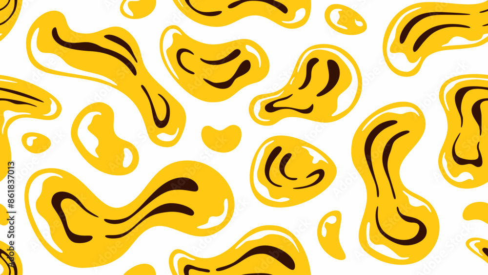 Seamless pattern with yellow emoticons. Flowing melting emoticons. Emoji. Vector illustration eps10. Funny background. Social media. Cartoon smile. Flat style. Seamless pattern with yellow emoticons. Flowing melting emoticons. Emoji. Vector illustration eps10. Funny background. Social media. Cartoon smile. Flat style.