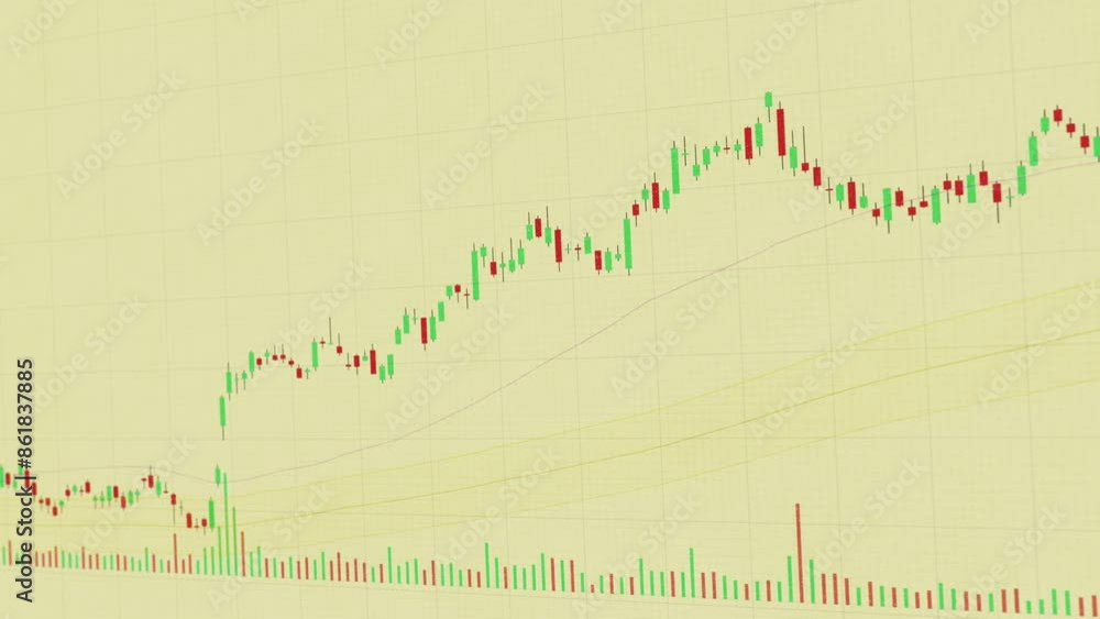 Stock market candlestick graph. Financial analysis abstract animation Stock market candlestick graph. Financial analysis abstract animation