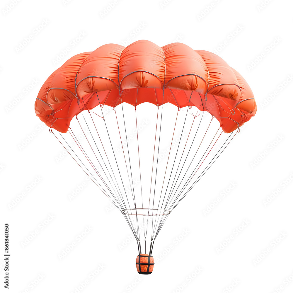 Obraz premium 3D-rendered isolated parachute on a white background