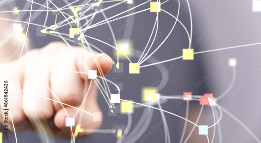 A man pressing button. Innovation technology internet business concept. Space for text. A man pressing button. Innovation technology internet business concept. Space for text.