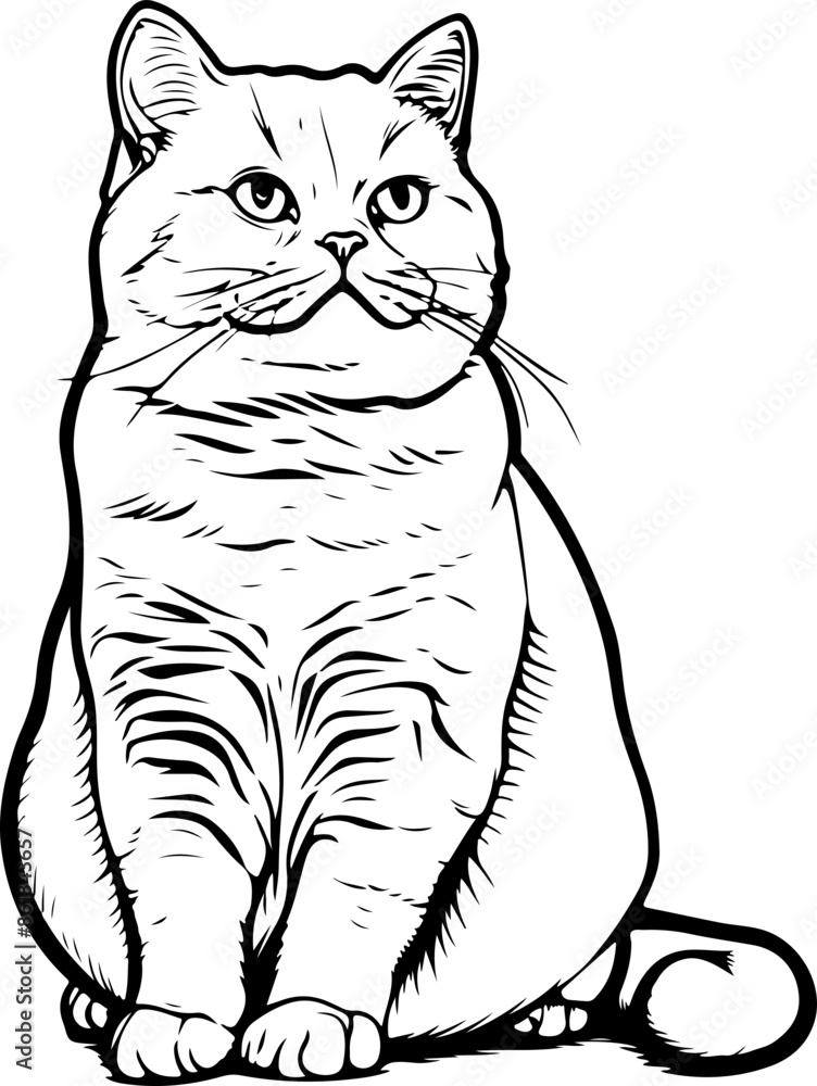 British cat clipart desing illustration British cat clipart desing illustration
