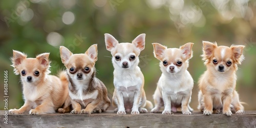 Portrait of a Chihuahua Group. Concept Pet Photography, Chihuahua Portraits, Group Shots, Adorable Pups, Furry Models © Ян Заболотний