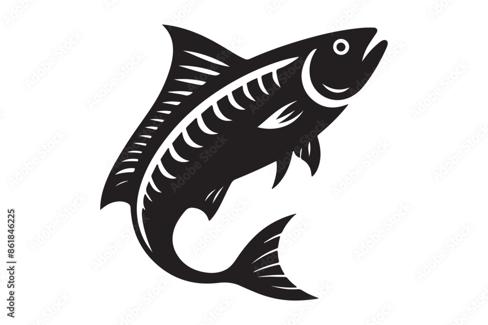 vector silhouette image of a fish vector silhouette image of a fish