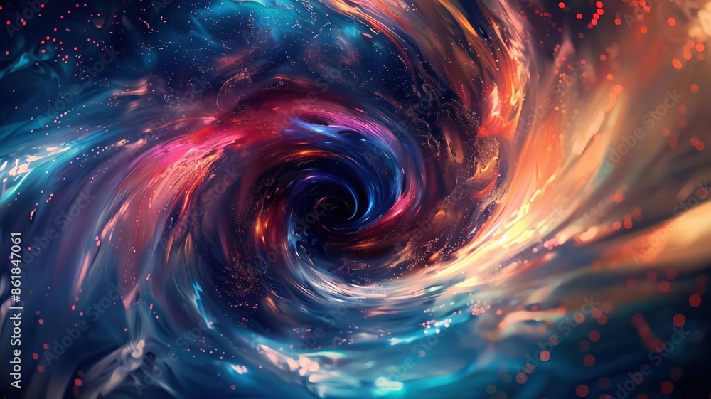 Vibrant Cosmic Energy Swirls in a Futuristic Abstract Digital Explosion Vibrant Cosmic Energy Swirls in a Futuristic Abstract Digital Explosion