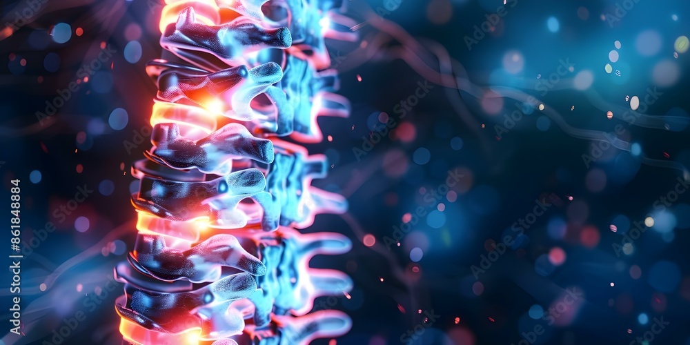 Understanding Spinal Conditions Illustration of Human Spine with ...