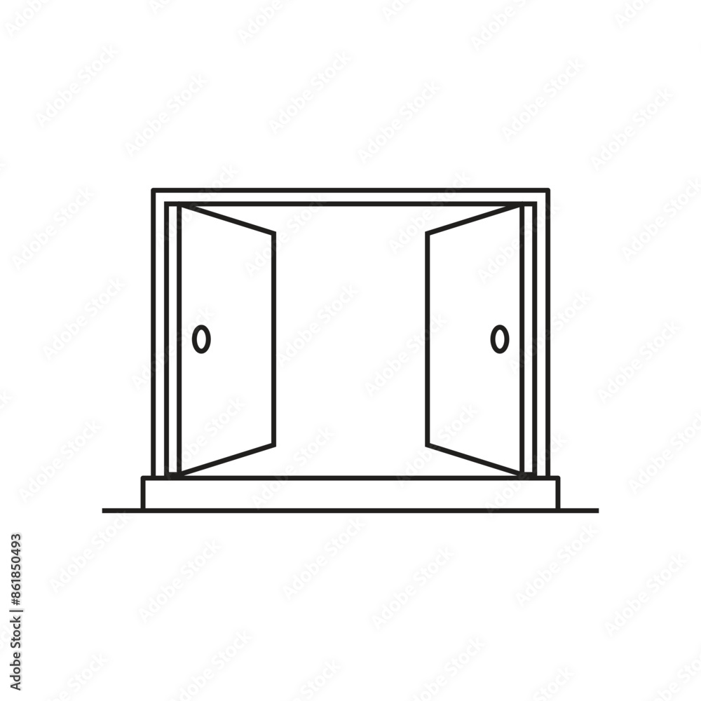 entrance door icon illustration entrance door icon illustration