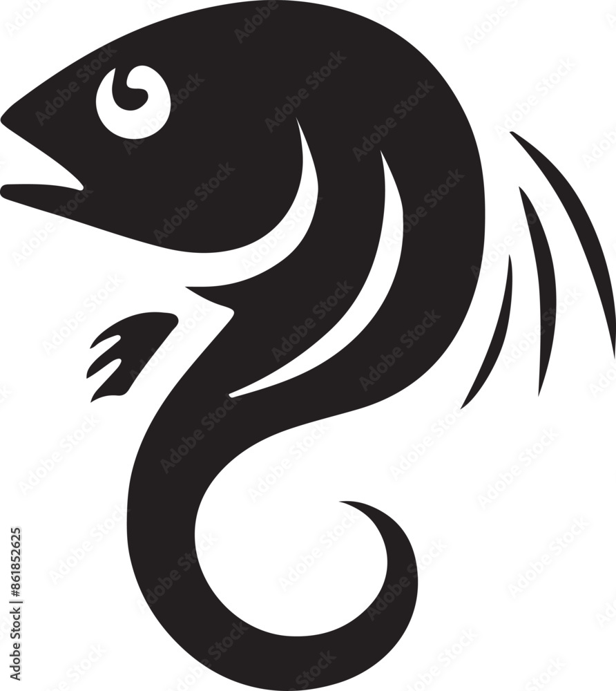 Fish icon vector illustration black fish logo icon Fish icon vector illustration black fish logo icon