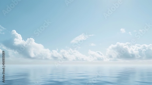 A muted sky blue background with a flat surface.