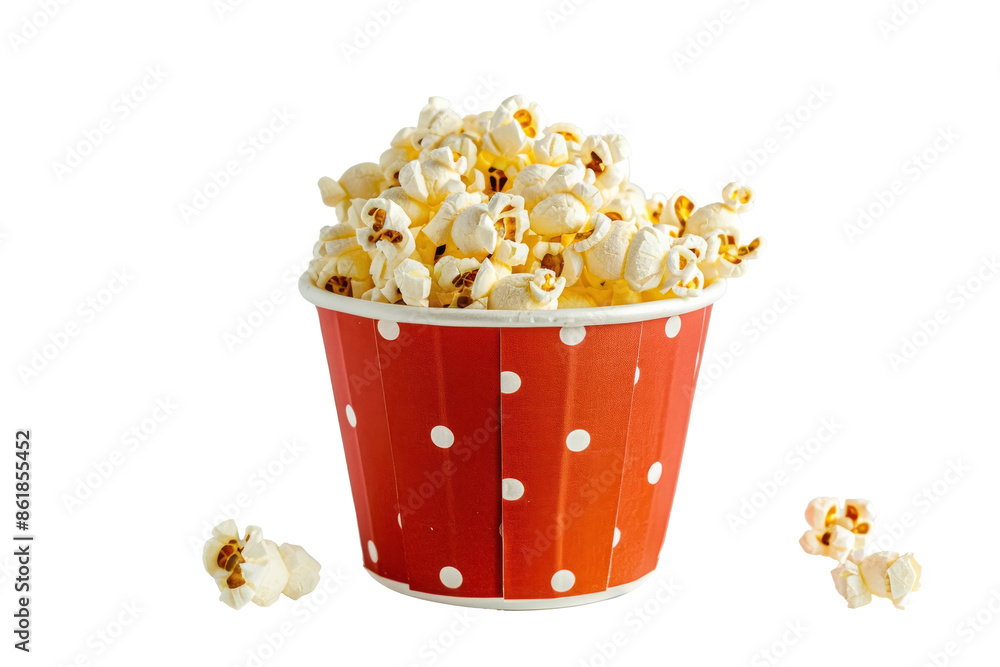 Isolated Popcorn Bucket Against A Transparent Background Isolated Popcorn Bucket Against A Transparent Background