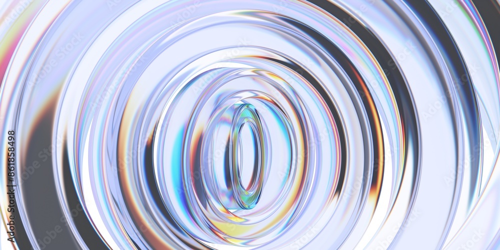 Naklejka premium Abstract colorful shape, 3d render