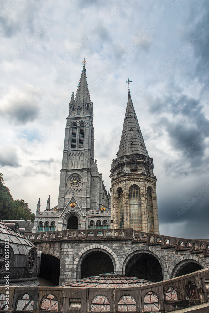 Basilica of the town of Lourdes in France
Basilica of the town of Lourdes in France