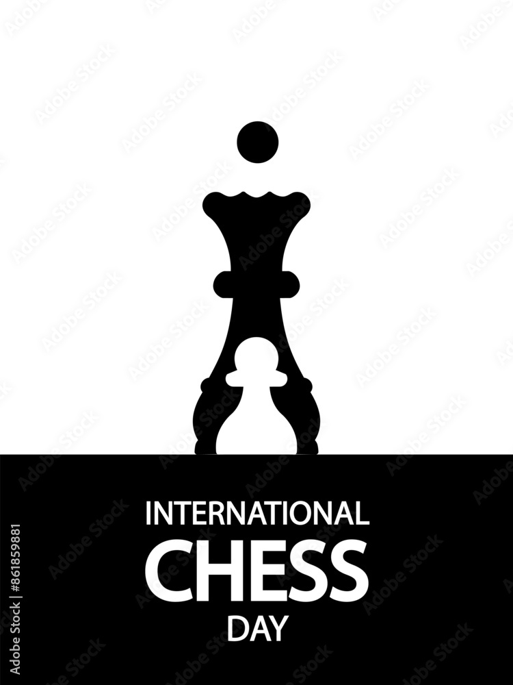 Chess Day International Flyer Design, vector art illustration. Chess Day International Flyer Design, vector art illustration.