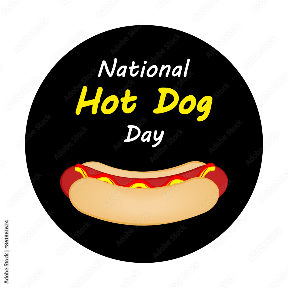Hot Dog National day banner, vector art illustration. Hot Dog National day banner, vector art illustration.