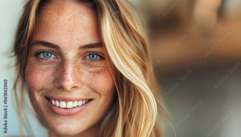 Portrait of a young smiling woman looking at the camera with sun Portrait of a young smiling woman looking at the camera with sun