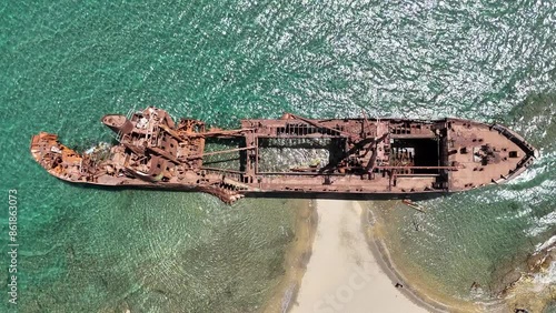 Dimitrios shipwreck located near the city of Gytheio, Southern Greece
