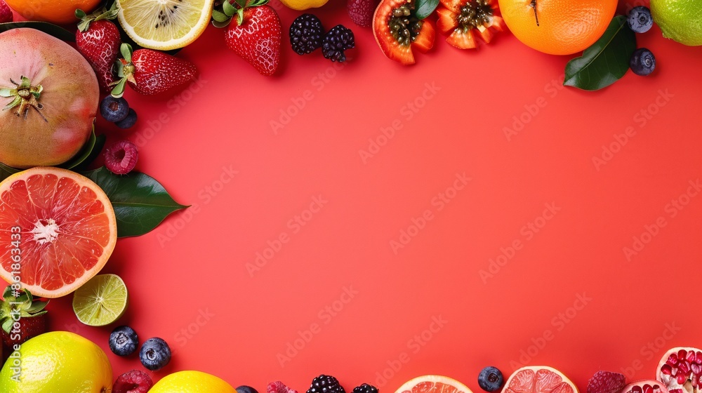 Juicy fruit on a bright background. A delicious and refreshing food mix. Juicy fruit on a bright background. A delicious and refreshing food mix.