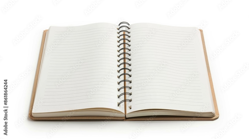 Realistic spiral notebook isolated on white background Realistic spiral notebook isolated on white background