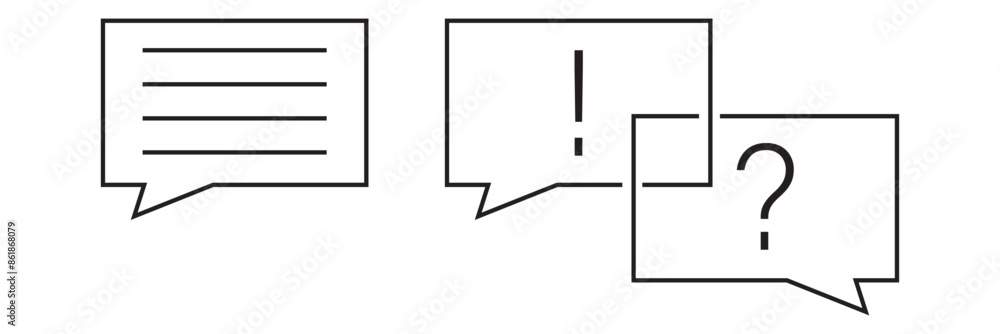 Question mark icon set. Bubble question icon, FAQ questions symbol on a white background. Question mark icon set. Bubble question icon, FAQ questions symbol on a white background.