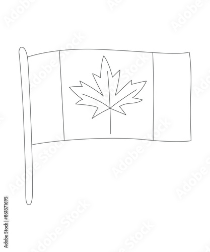 Canadian Symbol Coloring Page For kids