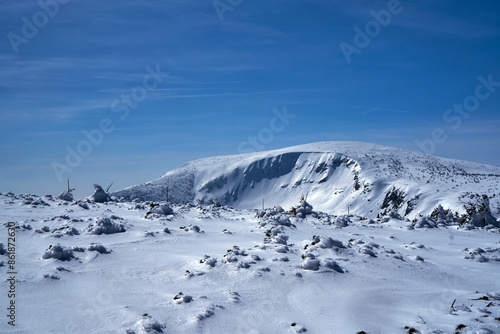 Wallpaper Mural Overwhelmed snow rocky ridge in the Giant Mountains  Torontodigital.ca