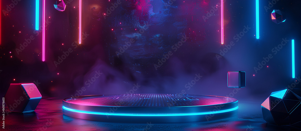 3d illustration rendering of gamer technology futuristic cyberpunk sci ...
