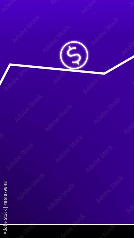 2D animated video of dollar coin and increase graphs, depicting making money, profit and investment 2D animated video of dollar coin and increase graphs, depicting making money, profit and investment