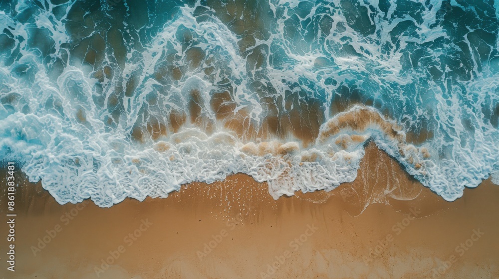photo of the beach. sand and water, top view. photo of the beach. sand and water, top view.