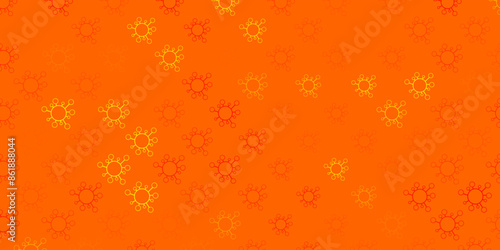 Light red, yellow vector texture with disease symbols.