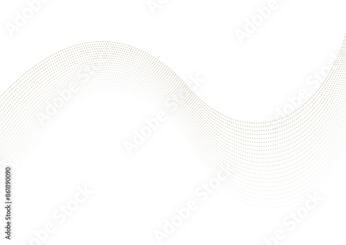 流れるイメージ、曲線・流線・ウェーブ状に並んだドット