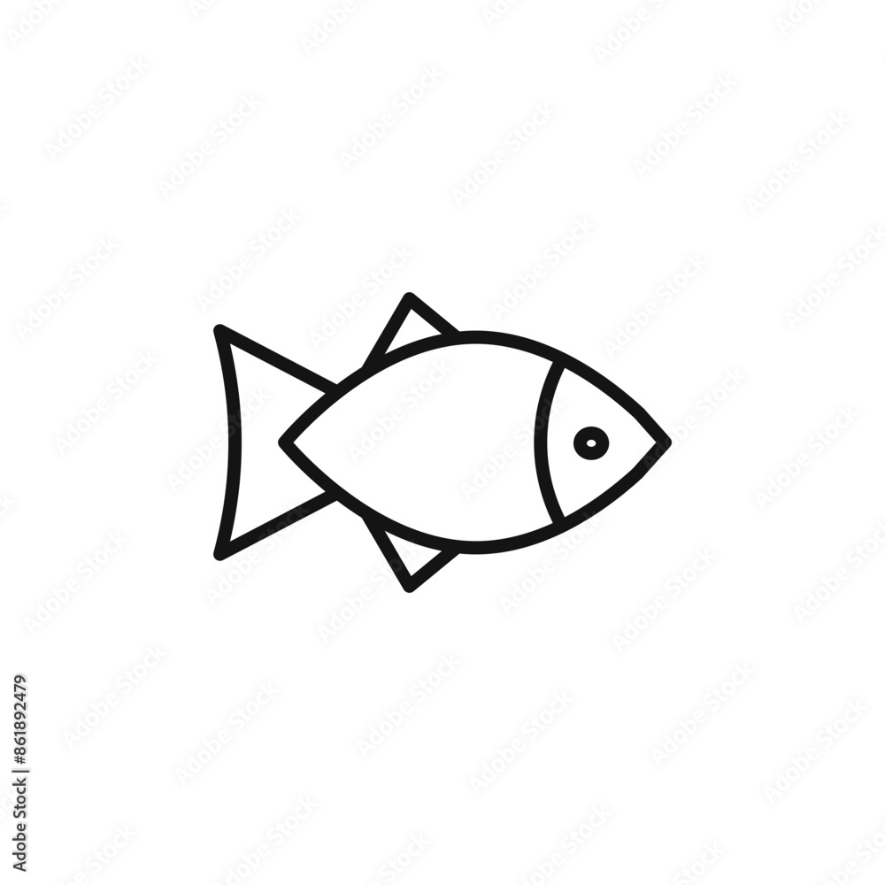 Fresh Seafood Fish Icon for Restaurants Fresh Seafood Fish Icon for Restaurants