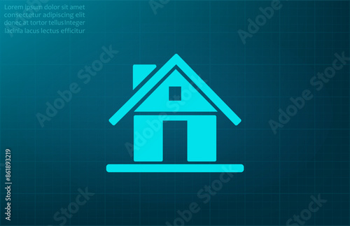 Vector illustration, blue background.