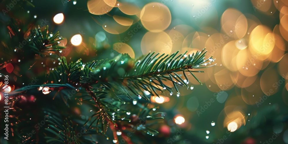 Macro christmas tree background Macro christmas tree background