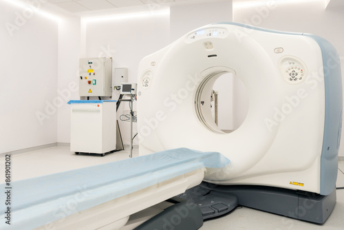 Medical CT or MRI machine in diagnostic clinic
