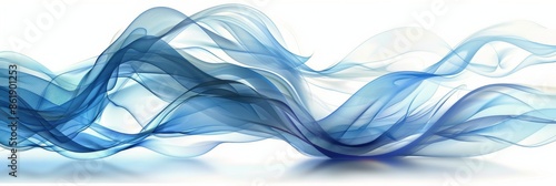 Abstract Blue Wave Background