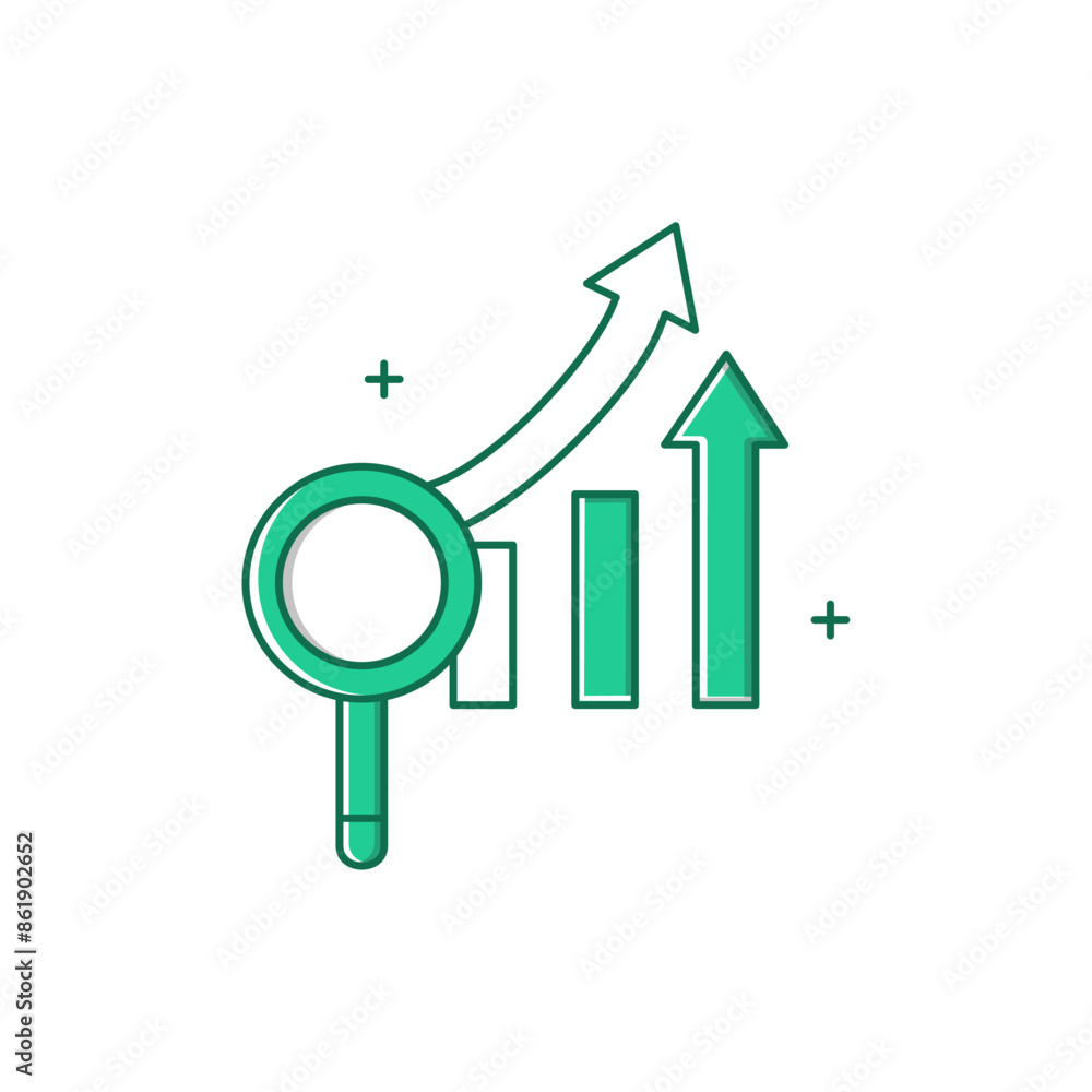 Predictive Demand Forecasting Vector Icon Design Predictive Demand Forecasting Vector Icon Design