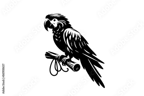 Parrot bird silhouette vector design