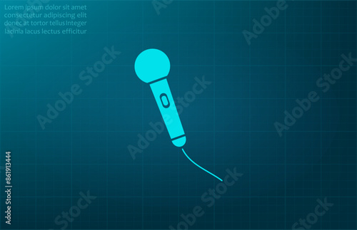 Vector illustration, blue background.