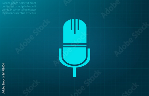 Vector illustration, blue background.