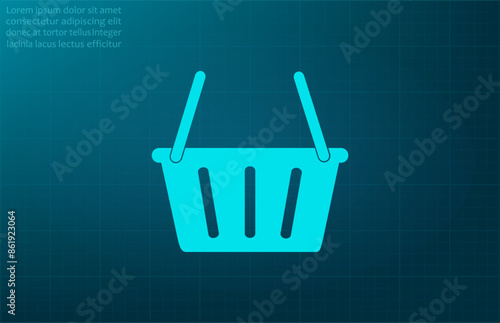 Vector illustration, blue background.