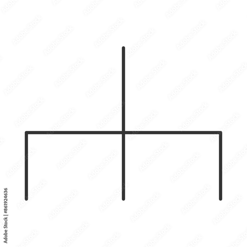 3つに分かれる分岐点線画 3つに分かれる分岐点線画