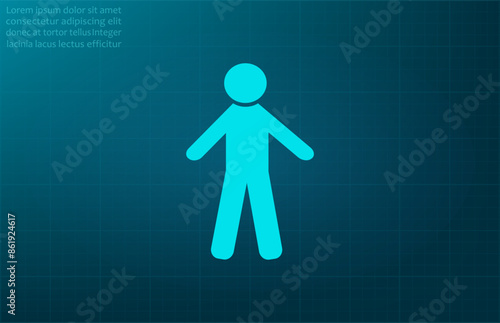 Vector illustration, blue background.