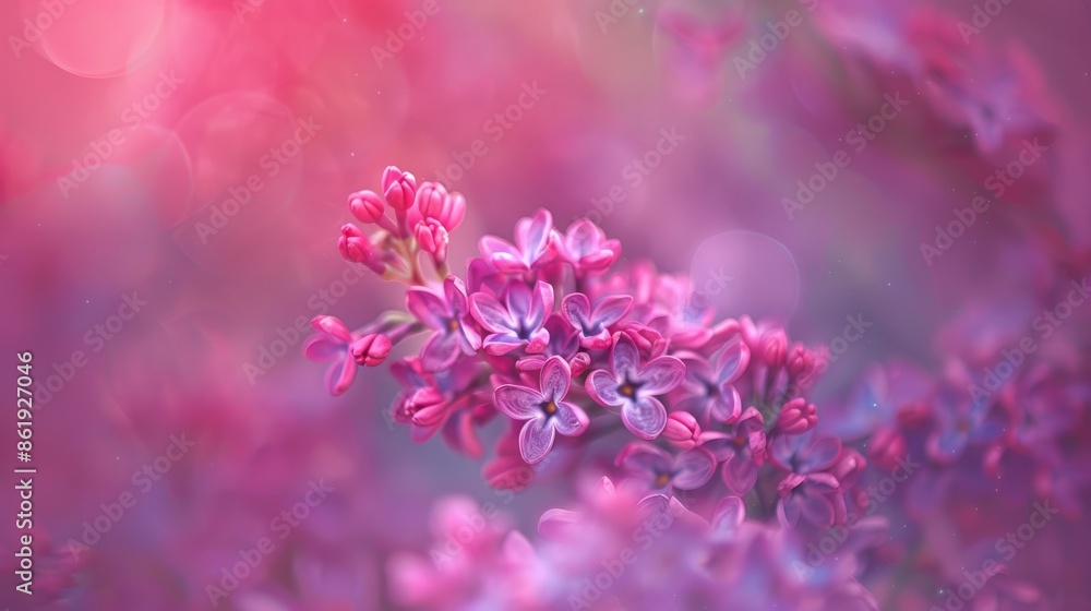 Macro photograph of vibrant lilac blossoms Macro photograph of vibrant lilac blossoms