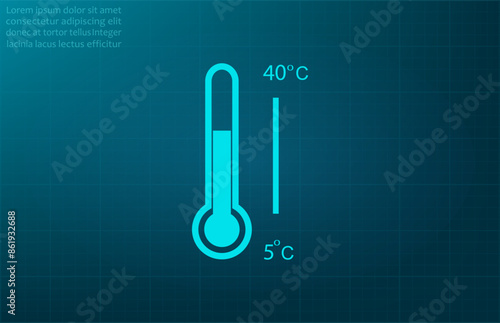 Vector illustration, blue background.