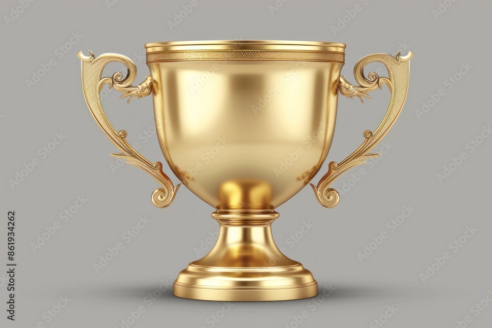 Trophy Cup. Champion trophy, shiny gold cup, sports award. Winner prize, champions celebration victory concept Trophy Cup. Champion trophy, shiny gold cup, sports award. Winner prize, champions celebration victory concept