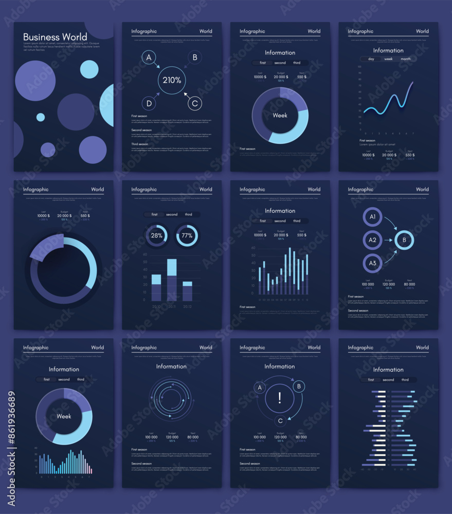 Vector graphics infographics with mobile phone. Template for creating mobile applications, workflow layout, diagram, banner, web design, business reports