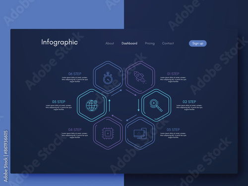 Modern infographic vector elements for business brochures. Use in website, corporate brochure, advertising and marketing. Pie charts, line graphs