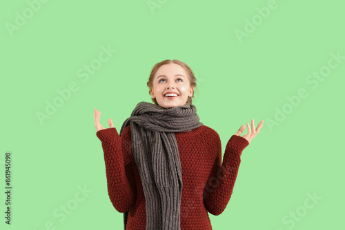 Beautiful happy young woman...
