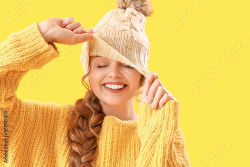 Beautiful happy young woman...
