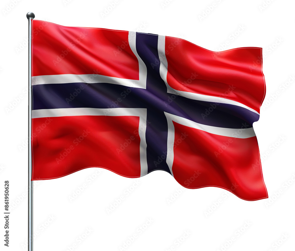 Flag of Norway isolated on transparent background Flag of Norway isolated on transparent background