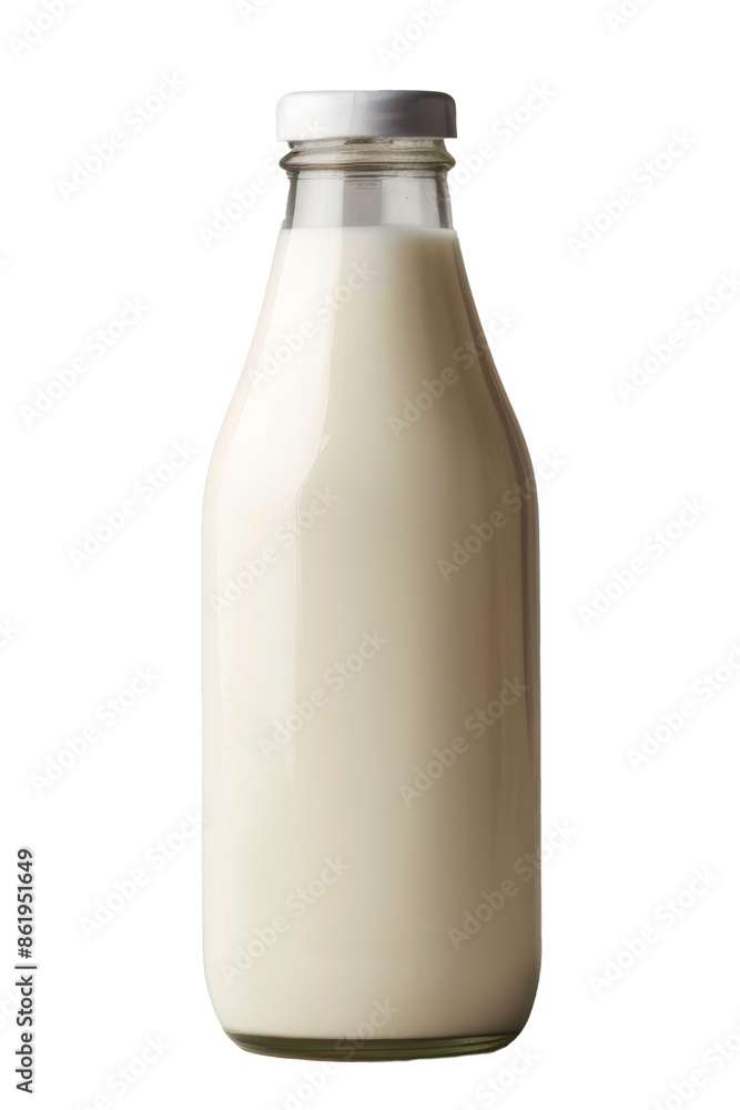 Milk bottle isolated on white background. Fresh, cold milk in a glass bottle, perfect for dairy, beverage, and healthy lifestyle visuals. Milk bottle isolated on white background. Fresh, cold milk in a glass bottle, perfect for dairy, beverage, and healthy lifestyle visuals.